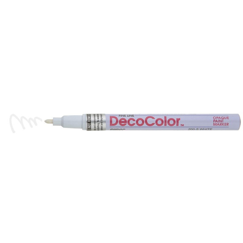 Uchida 200-C-0 Marvy Deco Color Fine Point Paint Marker, White