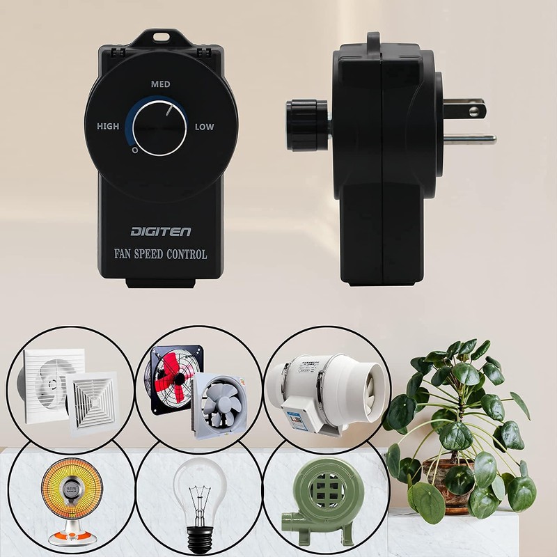 DIGITEN Variable Speed Controller - Exhaust Fan Speed Adjuster for