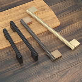 FURNIWARE Pack of 10 Cabinet Handles Knurled Cabinet Pulls 96mm(3.75 Inch) Hole Center Shinny Antique Brass Cabinet Drawer Pulls Cabinet Hardware Handles Kitchen Kitchen Cupboard Handles