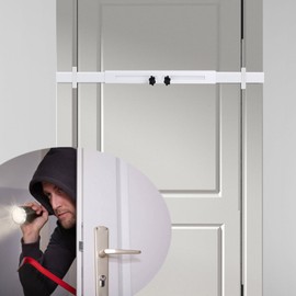 Door Security Door Bar (White - Heavy Duty) Use as Door Security Bar -Door Reinforcement Lock,Protect The Security of The Entire Door. Fits Doors 30"-39" - Safe Room
