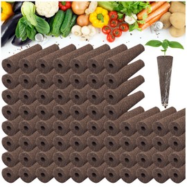 100 Pcs Seed Pods Replacement, Sponges Seed Growth Kit, Grow Sponges for Greenhouses & Germination Equipment, Starter for Indoor Garden System (Black)