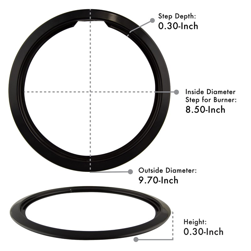 Range Kleen P1056RGE8 Style D Black Porcelain 4-Pack Drip Pans