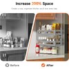 Sevenblue 4-Pack Magnetic Spice Rack for Refrigerator with Hooks, Grey
