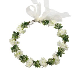 Xinlon Flower Crown, Flower Wreath, Flower Headband, Bridal Flowers Girls Hair Accessories, Headband Women's Flowers with Adjustable Band, for Wedding Party, Fresh and Beautiful (Green)