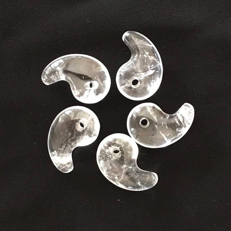 [NeoVenus] Natural Stone Magatama Necklace, Crystal, Quartz, 1 Piece