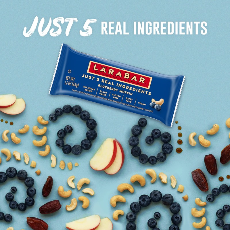 Larabar Blueberry Muffin Fruit and Nut Bars, Gluten Free and