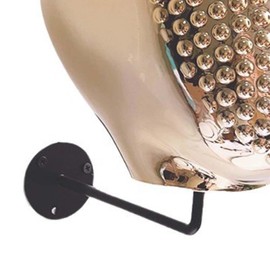 MagiDeal Mannequin Head Wall Hanging Manikin Head for Hats, Glasses, Hair Accessories, Golden