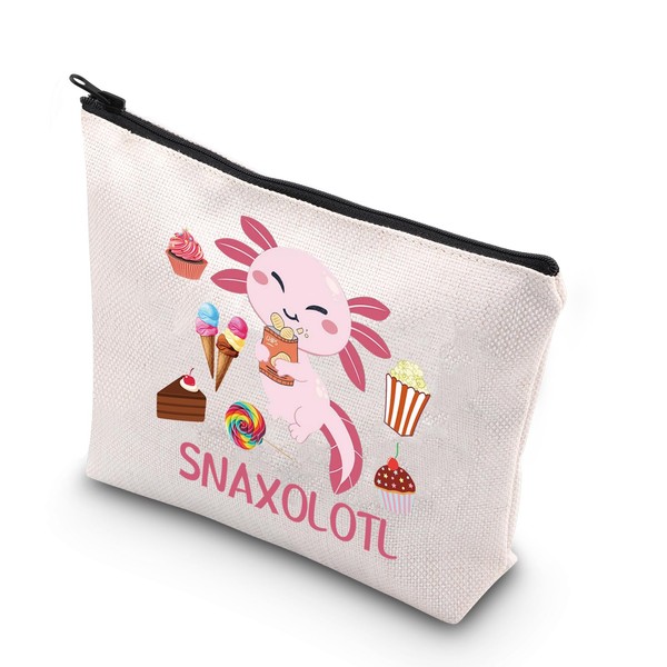BDPWSS Axolotl Makeup Bag Axolotl Lover Gift Axolotl Snacks Snaxolotl