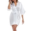 Xuepelit Satin Dressing Gown for Women UK Women's Silk Bride
