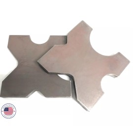 HMF Steel 20 Ton Steel Shop Press Bed Plates, H-Frame Arbor 4 Notch 1”X 8.5”X 10” Set