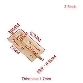 4Pack Decorative Solid Brass Cabinet Cupboard Door Butt Hinges Furniture Folding Hinges Hardware Lot 2.5inch (4, 2.5")