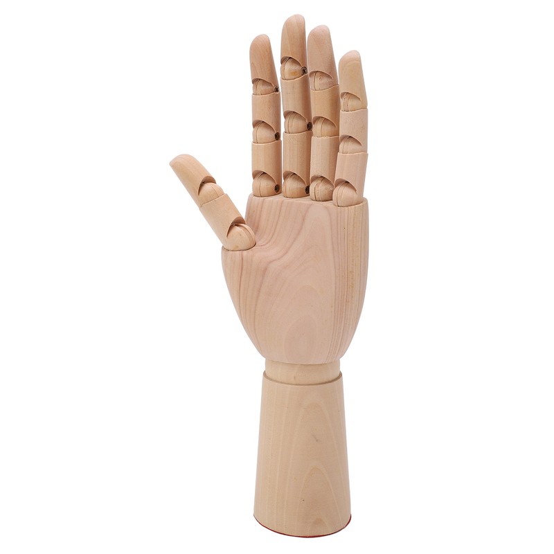Wooden Hand Model Movable Flexible Durable Wood Wide Application Wooden