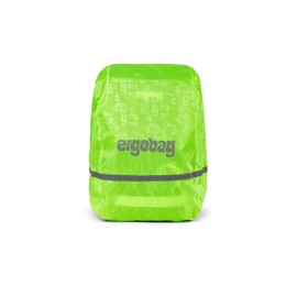ergobag Waterproof Rain Cover for Backpack and School Bag with Reflectors and Elastic Band, Green, Rain cover