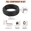 hannger String Light Hanging Kit Outdoor, Full Black Globe String