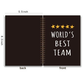 foedor Best Team Ever Gifts for Coworkers,Team Gifts for Employees,Employee Appreciation Gifts,Office Supplies Leadership Gifts,College Ruled Hardcover Spiral Notebook