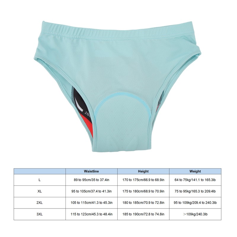 Men Cycling Underwear Silicone Padded Breathable Quick Dry Elastic Biking