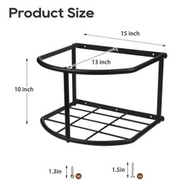 MIYABALA Bucket Holder for Horses Feed,5 Gallon Water and Feed Bucket Holder for Horses,Heavy Duty Metal Wall Mount Water Bucket and Pail Holder for Livestock in Stable (1)
