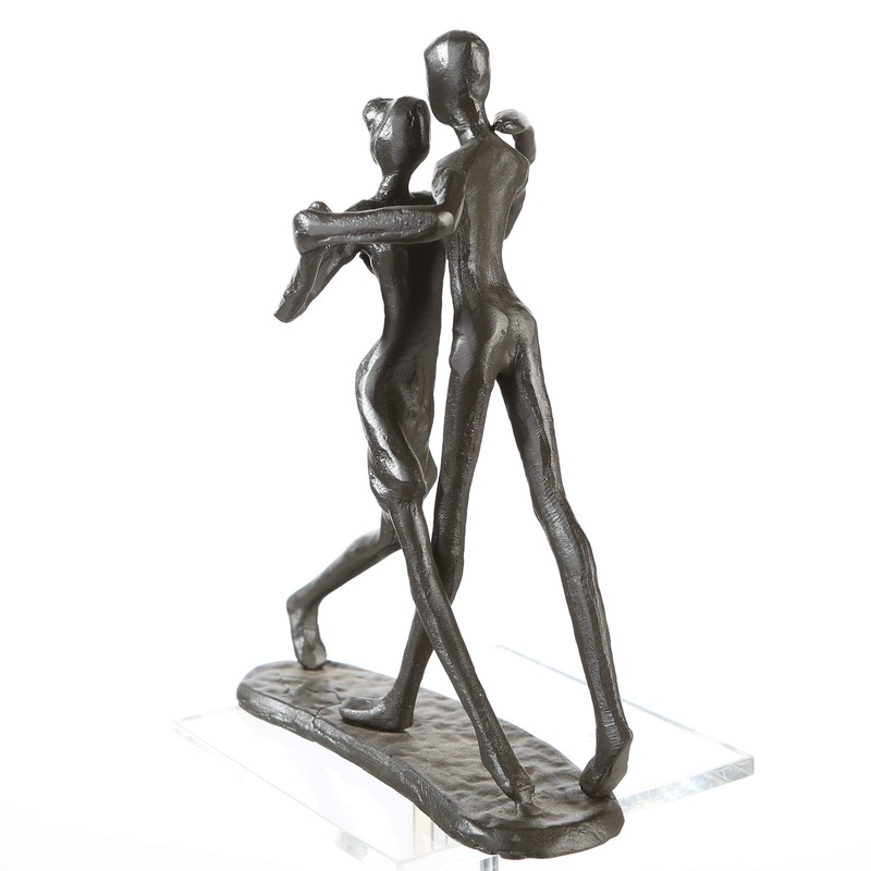 Casablanca sculpture Figurine Dancing, Dancing Couple, Burnished Iron – Height
