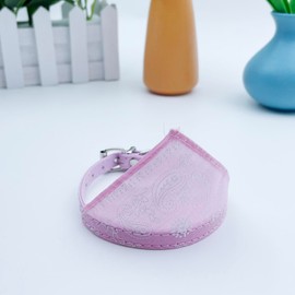 Newtensina Fashion Dog Bandana Collar Dog Collar Boy Medium Bandana Puppy Bandana with Collar for Dogs - Pink - S