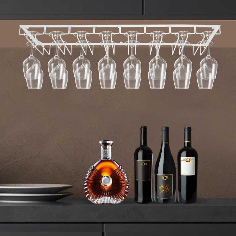 CeRaBuRET Practical And Elegant Wine Glass Rack Under The Cabinet,