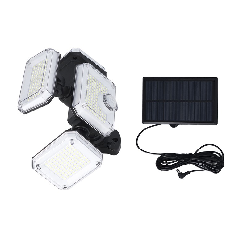 4 Head Solar Sensor Light 7700K 8W IP65 3 Gear
