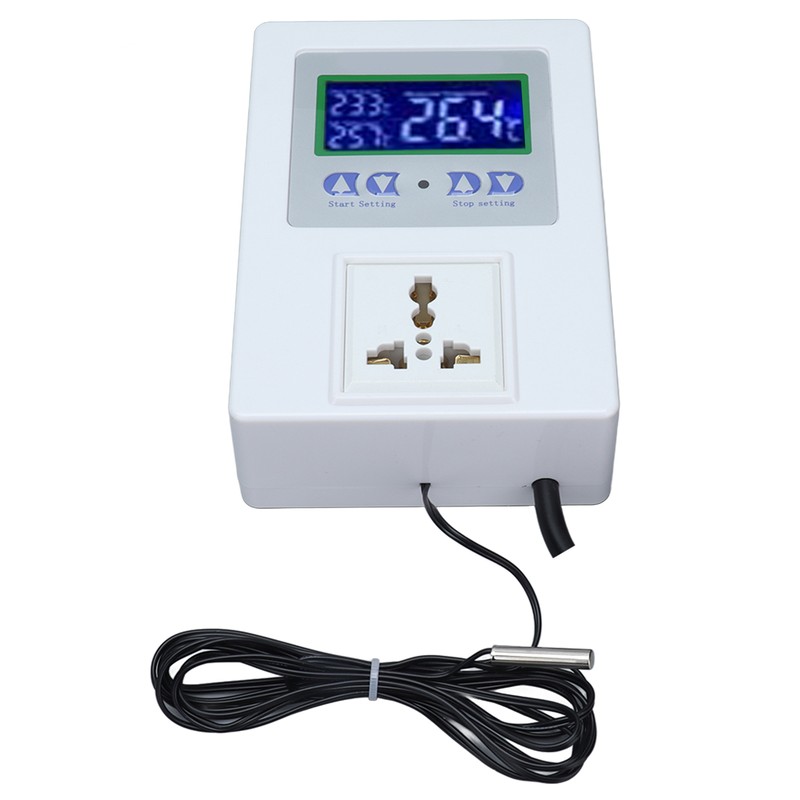 Pre Wired Temperature Controller LED Digital Temperatures Regulator with Sensor
