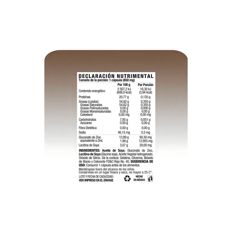 Zinc Dr. Will 90 Cápsulas Suplemento Nutricional