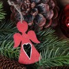 Logbuch-Verlag 4 Angels with String Christmas Angel Pendants 8 cm