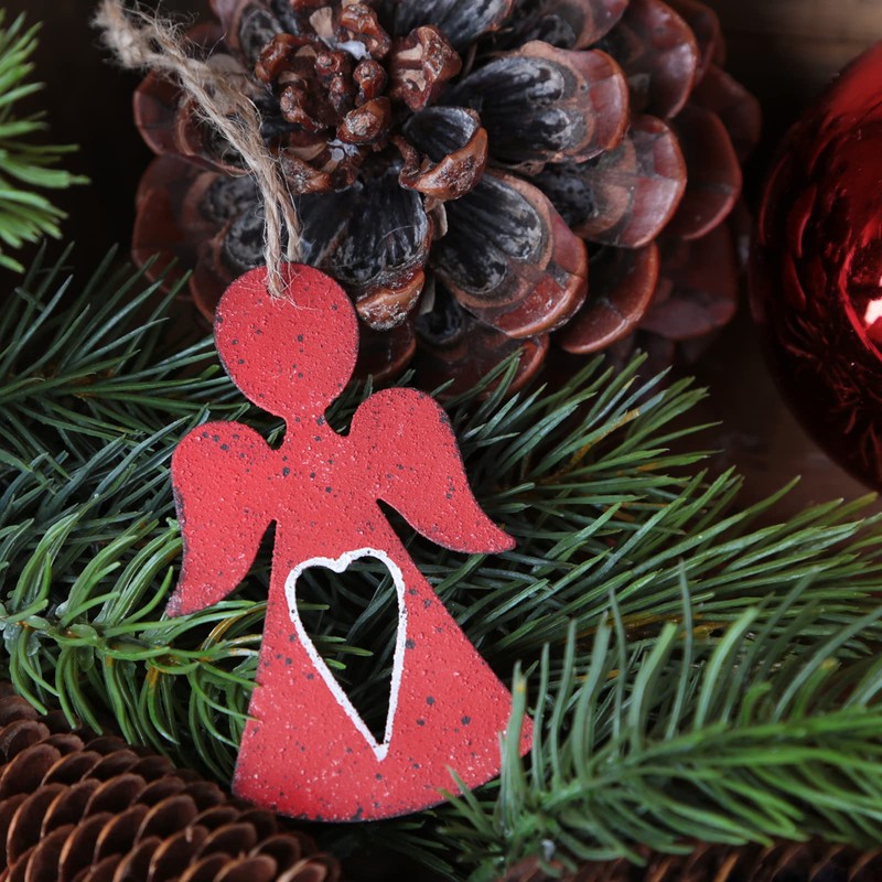 Logbuch-Verlag 4 Angels with String Christmas Angel Pendants 8 cm