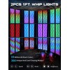 VI9000 2 Pack 1FT Fat Whip Lights, LED Whip Lights
