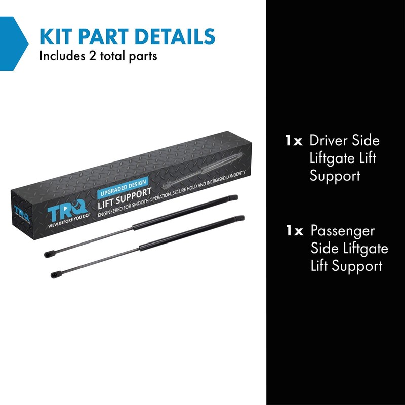 TRQ Driver & Passenger Side Liftgate Lift Support Shock Strut