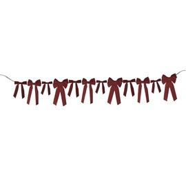 Guirnalda de lazo de terciopelo – Decoración de fiesta de despedida de soltera, telón de fondo de despedida de soltera, suministros de boda y fiesta de cumpleaños, decoraciones de compromiso (borgoña)