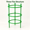 3-Tier Plant Support Rings for Potted Plants – 9-Piece Green