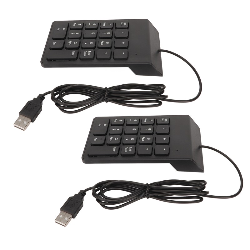 Wired Number Pad 18 Keys Ergonomic USB Plug and Play