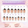 150Pcs Black French Tip Press on Nails Medium Almond Fake
