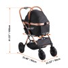 4-Wheel Pet Stroller with Rotate Brakes 66 Lbs Weight Capacity