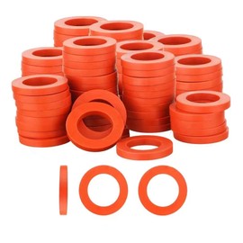 Jeeker 100 PCS Garden Hose Washer, Heavy Duty Rubber Gasket Fit for Standard 3/4 inch Garden Hose Fittings (red)