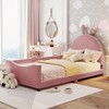 FAVSH Twin Size Upholstered Daybed with Rabbit Ear Shaped Headboard,Velvet