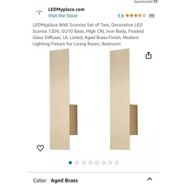 Ivanees Modern Attractive Wall Sconce 7W GU10 with Frosted Glass Diffuser Light Fixture