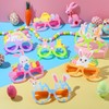 Saillong 16 Pcs Easter Party Glasses Felt Bunny Glasses Frames
