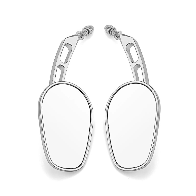 XR Pair Chrome Rear View Mirrors For Harley Touring Street