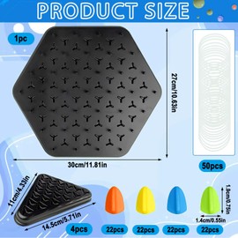 Triggle Game Rubber Bands, Triggle Game, Chain Triangle Chess Game, Elastic Band Triangle Board Game 2-4 People, Interactive Plug-In Game for Family Celebrations with Children and Adults