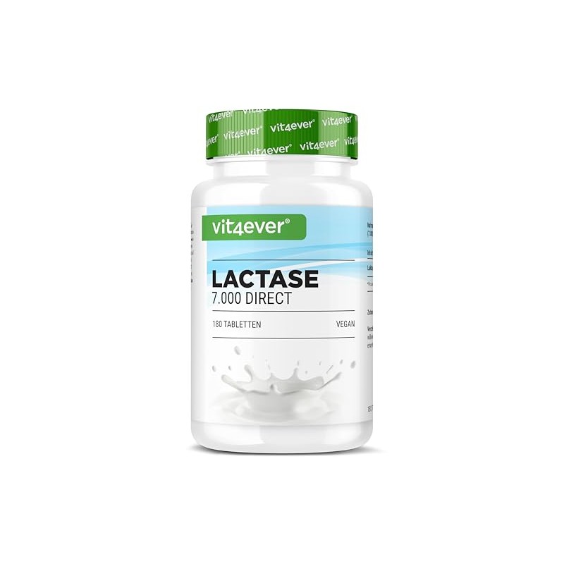 vit4ever Lactase 7,000 FCC – 180 Tablets – with Immediate