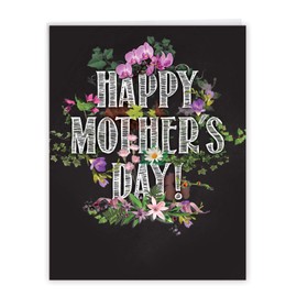 NobleWorks - Big Mother's Day Card with Envelope (8.5 x 11 Inch) - Flowers, Loving Appreciation for Mom - Chalk and Roses Grandma J2358FMGG