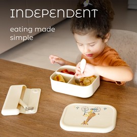 ASOMIC 316 Stainless Steel Utensils Set with Silicone Handle & Travel Case for Toddlers & Kids, Children Spoon, Fork & Case for Daycare, Preschool, School & Baby Meals – BPA-Free, Dishwasher Safe