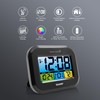 Digital Alarm Clock with LCD Display – Always-On Backlight, Adjustable