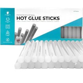 Professional Hot Glue Sticks by Smith’s® | 11mm x 100mm | 60 Pack | Grade A+ Clear Glue Gun Refills | Environmentally Safe EVA Resin | RoHS Certified | Fits 99.9% of Glue Guns | Perfect for Most Uses