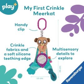Ravensburger Play+ Cuddle & Play Meercat - Baby Toys 0 Month - Sensory New Born Gift