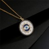 cmoonry Evil Eye Necklace 14K Gold Plated 17.7+2" O Chain