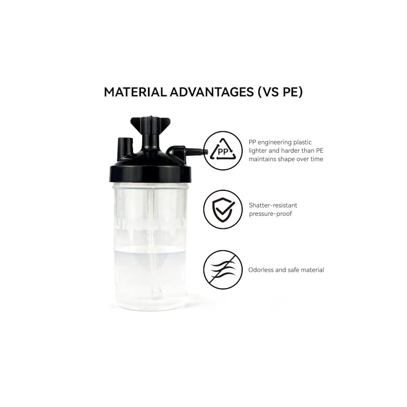 Oxygen Humidifier Bottle for Comfortable Inhalation